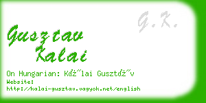 gusztav kalai business card